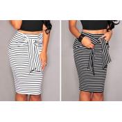 Striped Bodycon Skirt – 2 Colours & UK Sizes 10-16!