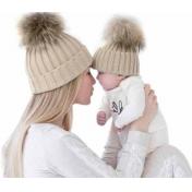 Mum and Baby Pom Pom Hat Set