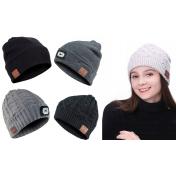 HD Stereo Bluetooth 4.2 Wireless Smart Beanie with a Built-In Microphone with Optional LED Headlamp