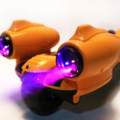 Luxury Children'S Foldable Three-Wheeled Scooter With Lighting Flame Spray