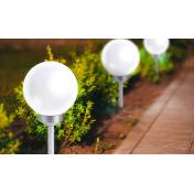 1, 2 or 4 white solar LED Balls