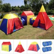 Large 5 in 1 Kids Toddler Tunnel Pop Up Play Tent