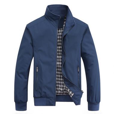 Casual Solid Fashion Slim Harrington Jacket