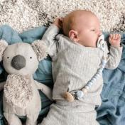 Wooden Geometric Crochet Baby Pacifier Holder