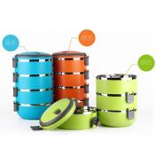 1, 2, 3 or 4-Layer Portable Insulated Food Container - 6 Colours