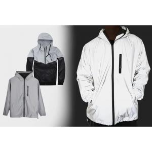 Unisex Reflective Jacket with hood and zipper