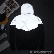 Unisex Reflective Jacket with hood and zipper
