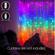 Magical Rainbow Icicle LED String Curtain Lights