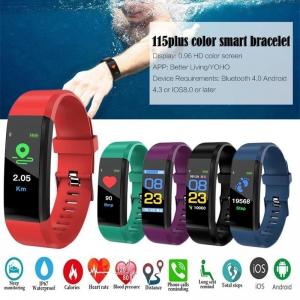 115 Plus Waterproof Smart Watch Fitness Tracker
