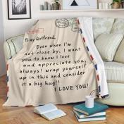 Express Love Letter Quiled  Flannel Blanket