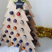 Christmas Calendar Countdown 24 Days Wooden Tree Wine Rack