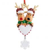 Personalized Reindeer Family members Christmas Tree Ornament