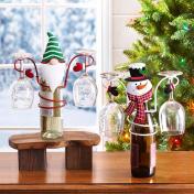 Christmas Wine Bottle & Glass Holders