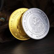 Collectible Santa Claus Gold Plated Wishing ouvenir Coin