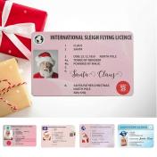 Santa Claus Sleigh Flying Licence Card