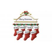 Personalised Socks Family Christmas Tree Ornament