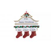 Personalised Socks Family Christmas Tree Ornament