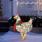 Light-up Chicken Courtyard Decoration with LED String
