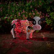 Waterproof Daisy Cow Garden Statue Color Changing Light