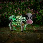 Waterproof Daisy Cow Garden Statue Color Changing Light