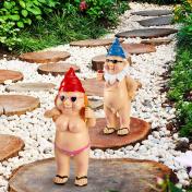 Naked Gnome Statue Garden Goblin