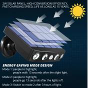Powerful Solar Powered Led Wall Light Outdoor Motion Sensor 