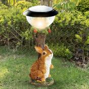Garden Statues Annimal Squirrel Solar LED Light
