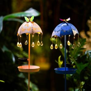 Solar Powered Umbrella Raindrop Bird Feeder