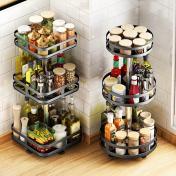 Rotatable Kitchen Shelf Condiment Rack
