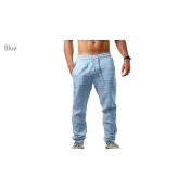 Men's Summer Cotton Elastic Waist Trousers