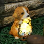 Solar Night Light Cute Dog Desktop Decoration