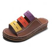 Colour-Block Non-Slip Platform Sandals
