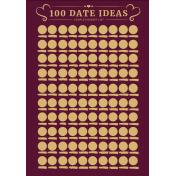 100 Dates Ideas Scratch Poster for Couple 