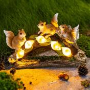 Three Squirrels Solar Garden Light