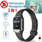 3-in-1 Ultrasonic Bugs Repellent Wristband