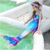 Kids Swimming Mermaid Tail Costume with Jewels