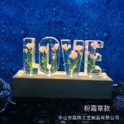 Personised LED Dried Flower Letter Night Lamp