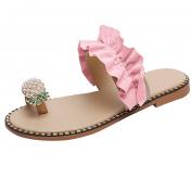 Womens Pineapple Pearls Sandals Clip Toe Flip Flops