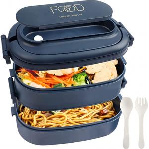 1550ml Microwave-Safe Leakproof Bento Lunch Box