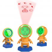 Basketball Trophy Projection Digital Night Light Alarm Clock