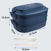 1550ml Microwave-Safe Leakproof Bento Lunch Box