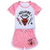 2pcs Short Sleeve T Shirt & Shorts Hellfire Club Sportswear