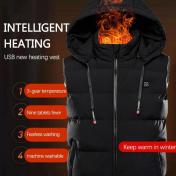 9 Areas USB Heated Hooded Vest