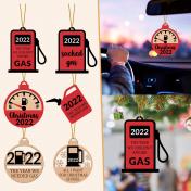 Funny Gas 2022 Christmas Wooden Ornament