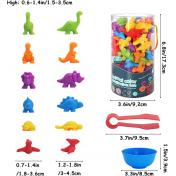 Counting Dinosaur Matching Game with Sorting Cups
