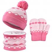 Kids Winter Hat Scarf Gloves Set