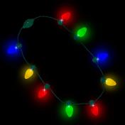  LED Light Up Christmas Bulb Necklace