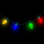  LED Light Up Christmas Bulb Necklace