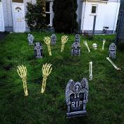 Light Up Realistic Skeleton Arm Halloween Decorations