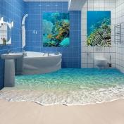 3D Seawater Wave Flooring Sticker